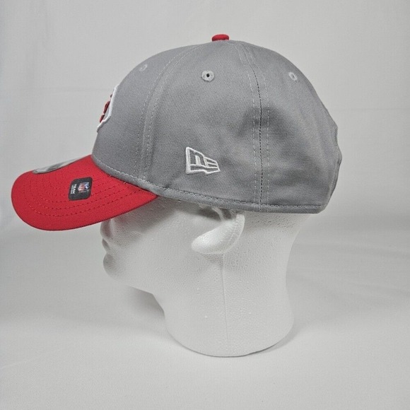 New Era Chiefs Hat 9FORTY Adjustable Cap NFL Football Red Gray - Picture 8 of 9